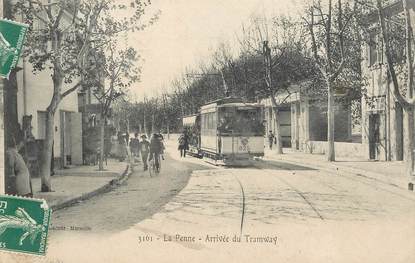 CPA FRANCE 13 "La Penne, arrivée du tramway" /   BANLIEUE DE MARSEILLE