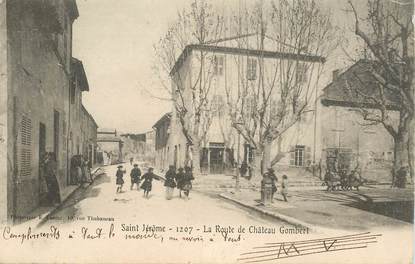 CPA FRANCE 13 "Saint Jérôme, la route de Chateau Gombert" /   BANLIEUE DE MARSEILLE