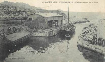 CPA FRANCE 13 "L'Escalette, embarquement du Plomb" /   BANLIEUE DE MARSEILLE