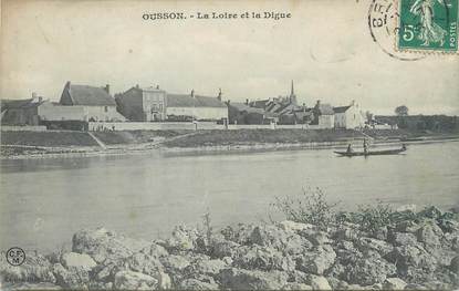 / CPA FRANCE 45 "Ousson, la loire et la digue"