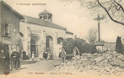 CPA FRANCE 63 "Marsat, entrée de l'eglise"