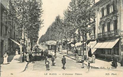 / CPA FRANCE 72 "Le Mans, l'avenue Thiers"