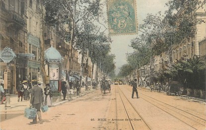 / CPA FRANCE 06 "Nice, avenue de la gare "