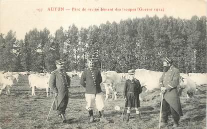 / CPA FRANCE 71 "Autun, parc de ravitaillement des troupes"