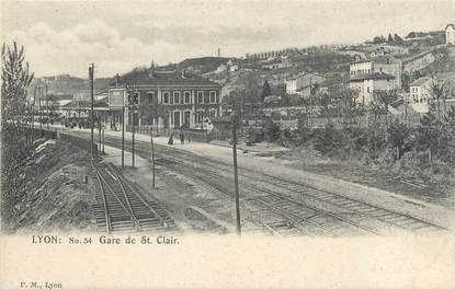 / CPA FRANCE 69 "Lyon, gare de Saint Clair"