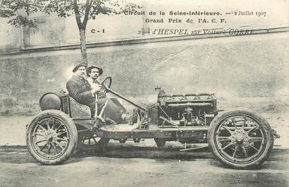 CPA FRANCE 76 "Circuit automobile de la Seine Inférieure, 1907, voiture CORRE"