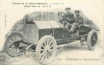 CPA FRANCE 76 "Circuit de la Seine Inférieure, 1907, Voiture FIAT"