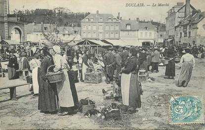 CPA FRANCE  76 "Duclair, le Marché"