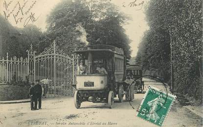 CPA FRANCE  76 "Etretat, service automobile d'Etretat au Havre" / BUS