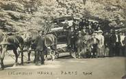 76 Seine Maritime CARTE PHOTO FRANCE 76 "Excursion Le Havre Paris 1906" / BUS