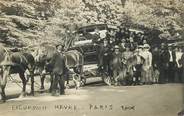 76 Seine Maritime CARTE PHOTO FRANCE 76 "Excursion Le Havre Paris 1906" / BUS