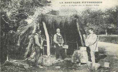 CPA FRANCE 29 "La bretagne pittoresque, sabotier"