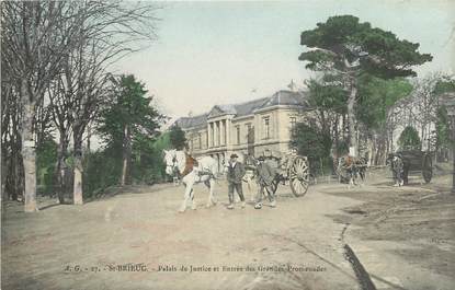CPA FRANCE 22 "Saint Brieuc, palais de Justice et entrée des Grandes promenades"