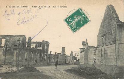 / CPA FRANCE 51 "Mailly le Petit, rue de la gare"
