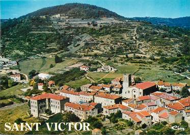 / CPSM FRANCE 07 "Saint Victor, vue générale aérienne"