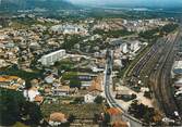 07 Ardeche / CPSM FRANCE 07 "La Voulte sur Rhône, vue générale aérienne du centre ville et la gare"