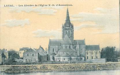 CPA FRANCE 53 "Laval, Les absides de l'Eglise Notre Dame d'Avesnières"