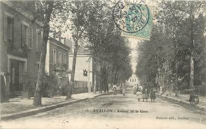 / CPA FRANCE 89 "Avallon, av de la gare"