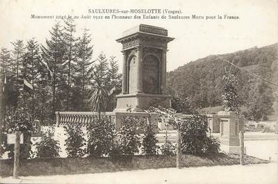 / CPA FRANCE 88 "Saulxures sur Moselotte, monument aux morts"