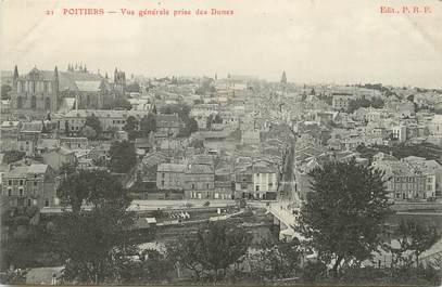 / CPA FRANCE 86 "Poitiers, vue générale prise des Dunes"