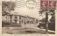 86 Vienne / CPA FRANCE 86 "Chatellerault, entrée du jardin public et la poste"