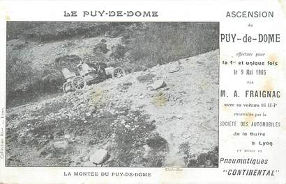 / CPA FRANCE 63 "la montée du Puy de Dome" / AUTOMOBILE