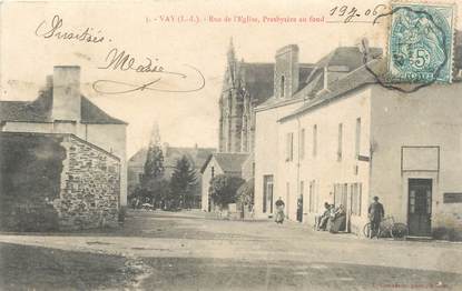 / CPA FRANCE 44 "Vay, rue de l'église, presbytère au fond"