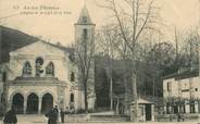 09 Ariege / CPA FRANCE 09 "Ax Les Thermes, l'église et le café de la paix"