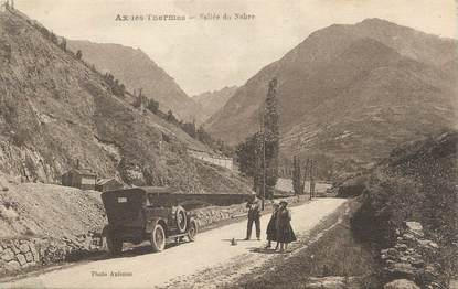 / CPA FRANCE 09 "Ax Les Thermes, vallée du Nabre" / AUTOMOBILE