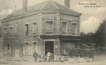 CPA FRANCE 27 " Pacy sur Eure, Hotel de la gare"