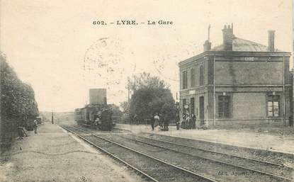 CPA FRANCE 27 " Lyre, la Gare" / TRAIN