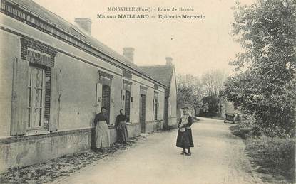 CPA FRANCE 27 " Moisville, route de Beaucé, Epicerie Mercerie"