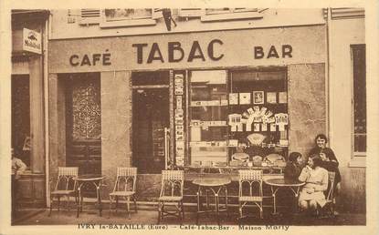 CPA FRANCE 27 " Ivry la Bataille, Maison Marty, Café Tabac"