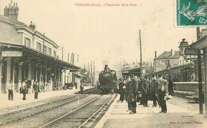 CPA FRANCE 27 " Vernon, la Gare"