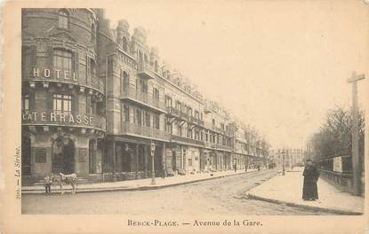 / CPA FRANCE 62 "Berck Plage, av de la gare, hôtel de la Terrasse "