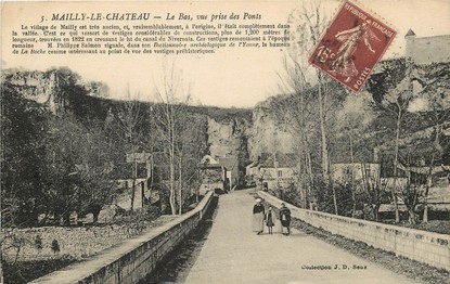 CPA FRANCE 89 "Mailly le chateau, le bas, vue prise des ponts"