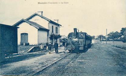 CPA FRANCE 16 "Mansle, la gare" / TRAIN