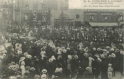 CPA FRANCE 87 " Limoges, Poincaré, la Foule Place Denis Dussoubs"