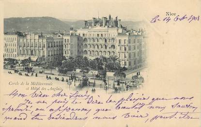 / CPA FRANCE 06 "Nice, cercle de la Méditérannée et hôtel des Anglais"