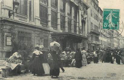 / CPA FRANCE 06 " Nice, le marché aux fleurs "