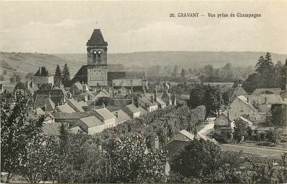 CPA FRANCE 89 "Cravant, vue prise de Champagne"