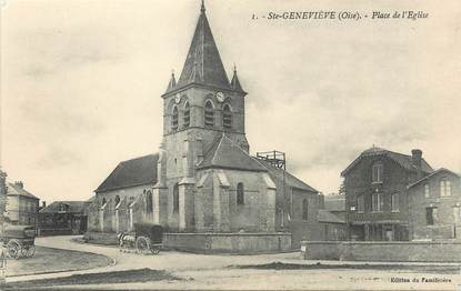 / CPA FRANCE 60 "Sainte Geneviève, place de  l'église"