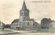 60 Oise / CPA FRANCE 60 "Sainte Geneviève, place de  l'église"