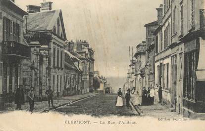 / CPA FRANCE 60 "Clermont, la rue d'Amiens"