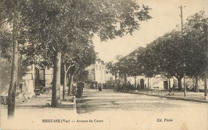 / CPA FRANCE 83 "Regusse, avenue du cours"