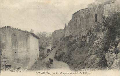 / CPA FRANCE 83 "Evenos, les remparts et entrée du village"