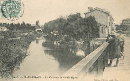 / CPA FRANCE 83 "Saint Raphaël, la Garonne et vieille église "