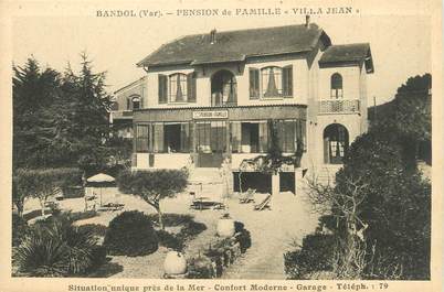 / CPA FRANCE 83 "Bandol, pension de famille villa Jean"