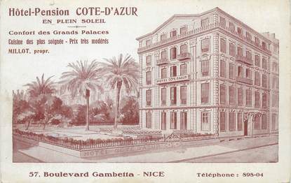 / CPA FRANCE 06 "Nice, Hôtel Pension Côte d'Azur "