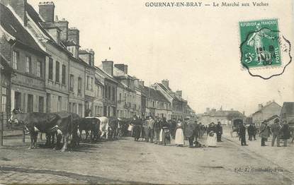 CPA FRANCE 76 "Gournay en Bray, le Marché aux Vaches"